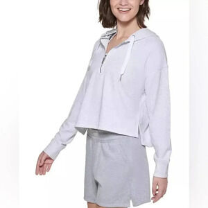 Calvin Klein Performance Women's Half-Zip Hoodie - Optic Heather NWT XL size